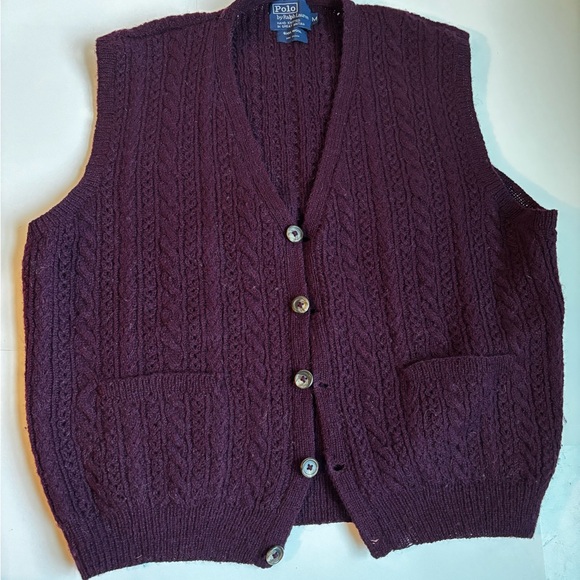 Polo by Ralph Lauren Men's Purple Sweater Vest - rare find